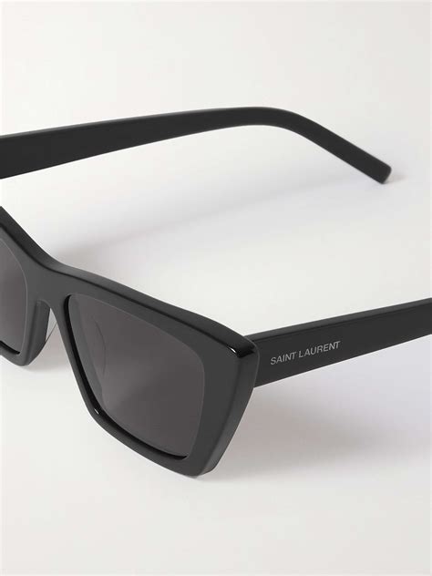 Saint Laurent SL 276 Mica 53 Grey & Black Shiny Sunglasses .